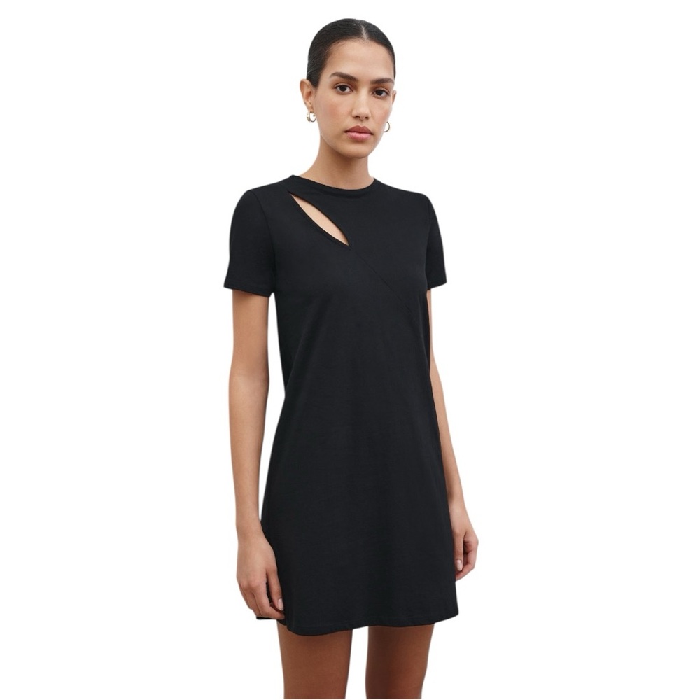 Marcella NYC Leonie Dress European Organic Cotton Mini T-Shirt Dress Size L